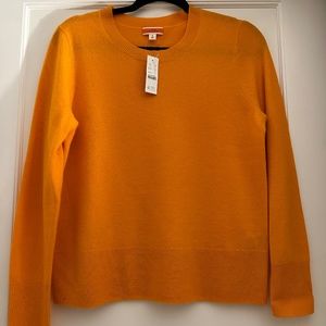 J. Crew 100% cashmere orange crew neck sweater